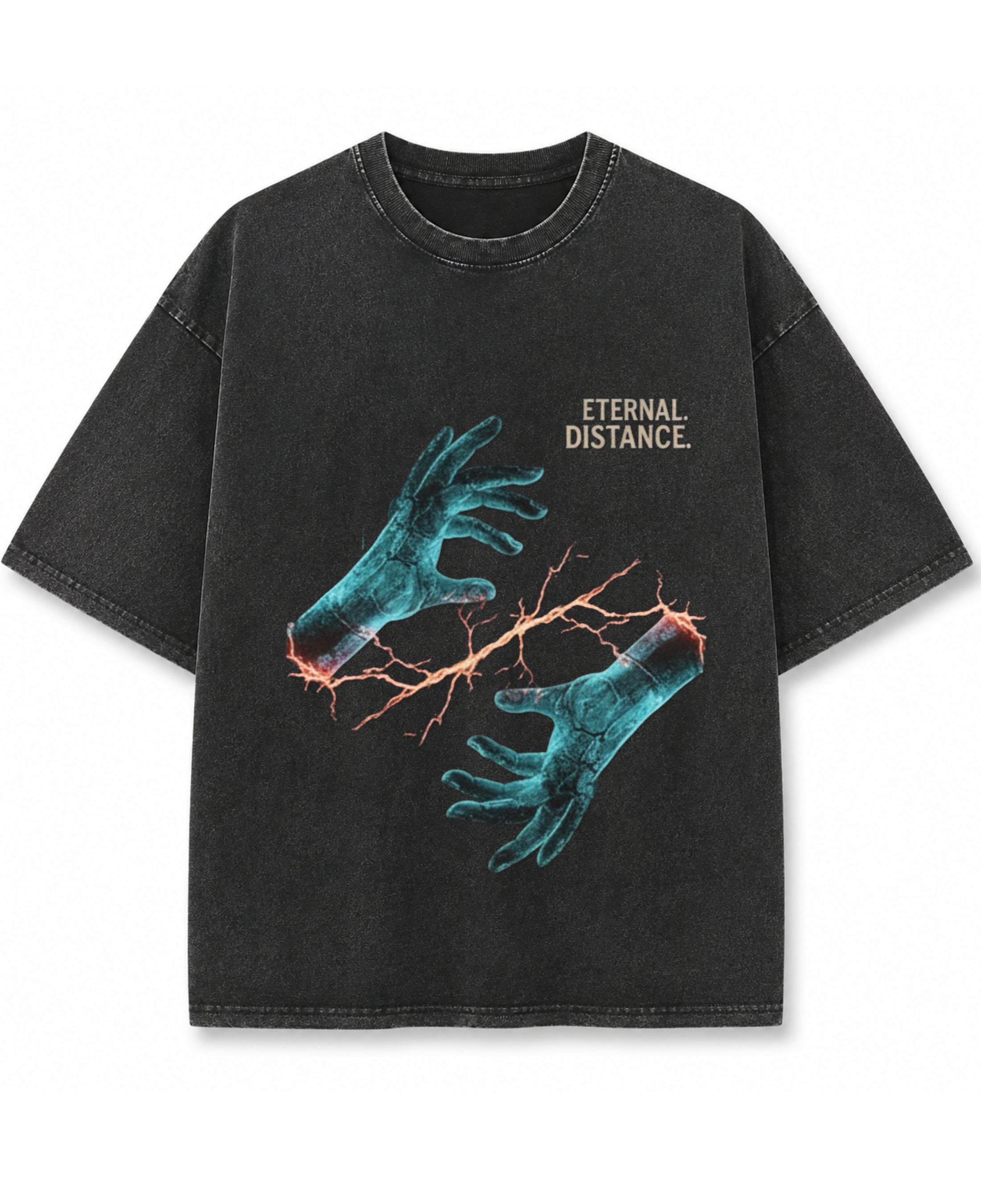 Vintage Fade Wash Oversized T-shirt Front Design