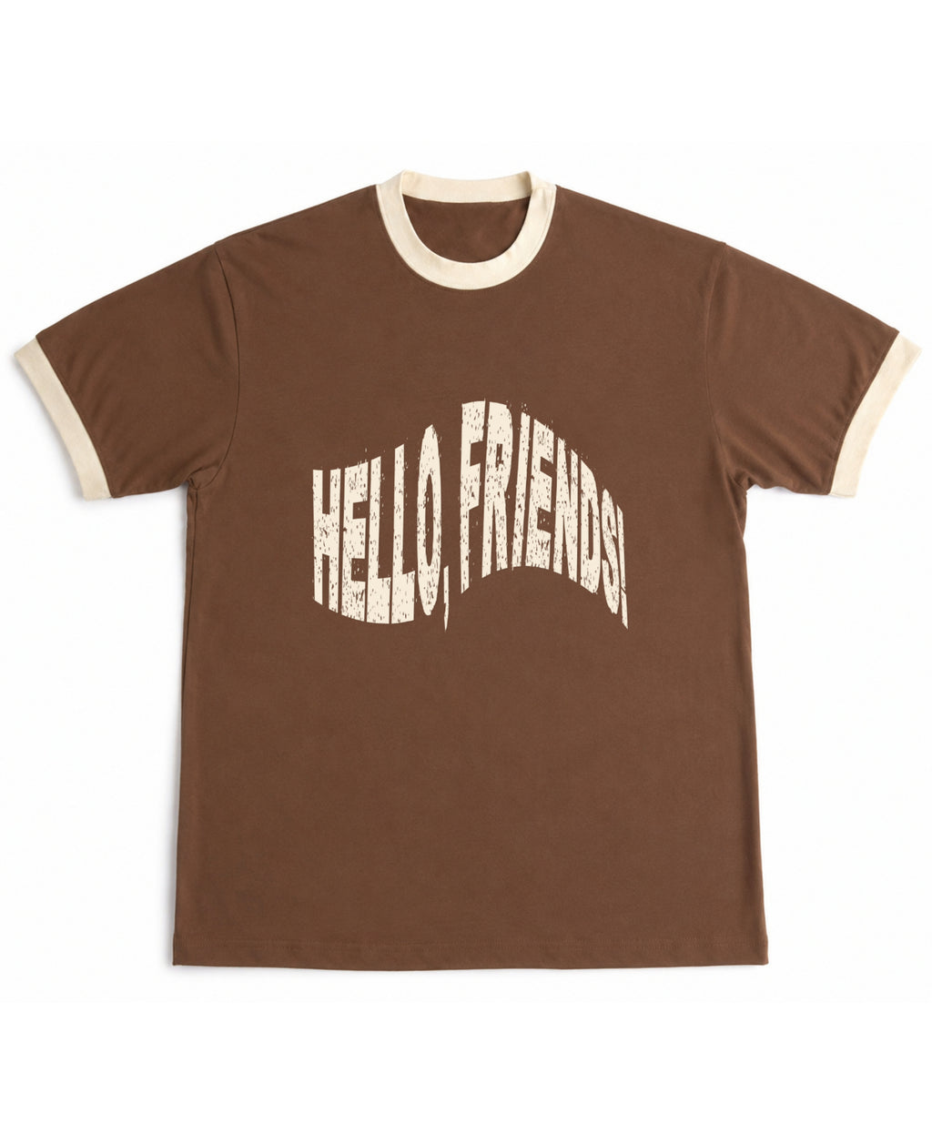Mousse & Cream Ringer tee Front Design
