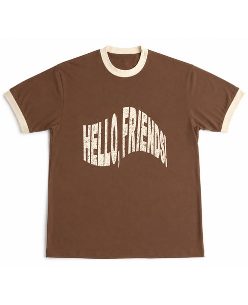 Mousse & Cream Ringer tee Front Design