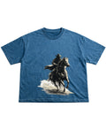 Denim Wash Boxy Fit T-shirt Front Design